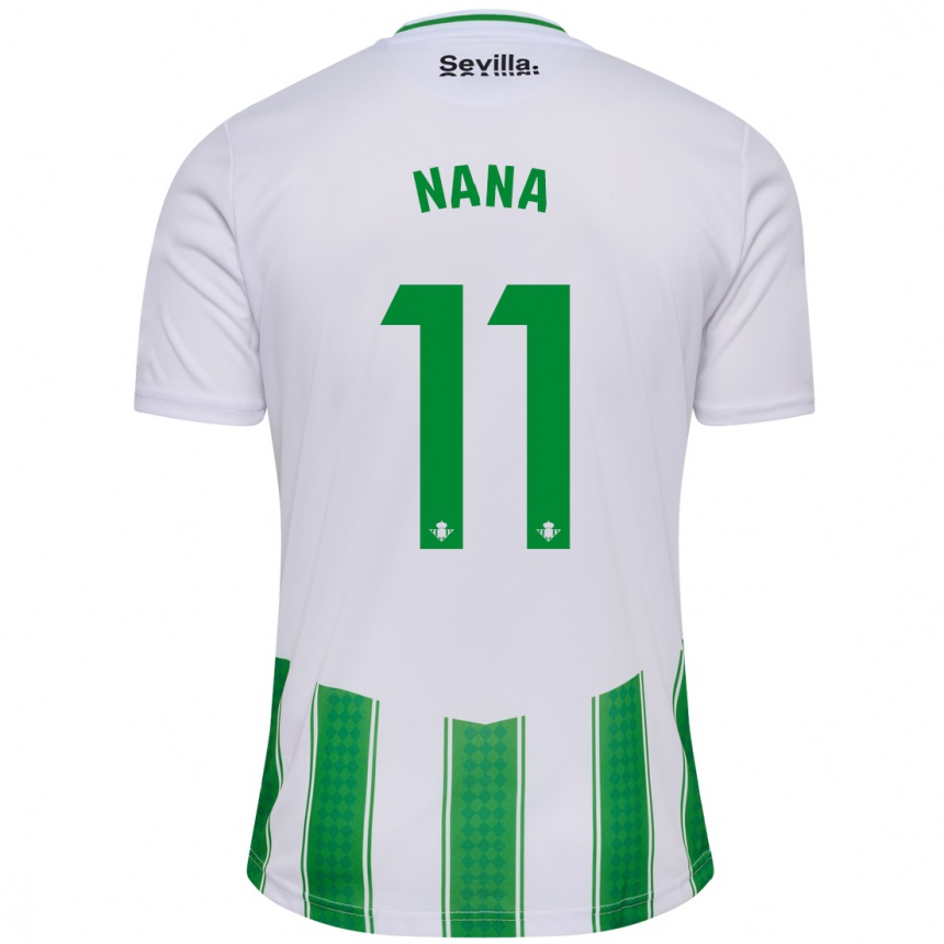 メンズフットボールヌリア・リジェロ・フェルナンデス#11白ホームシャツ2023/24ジャージーユニフォーム
