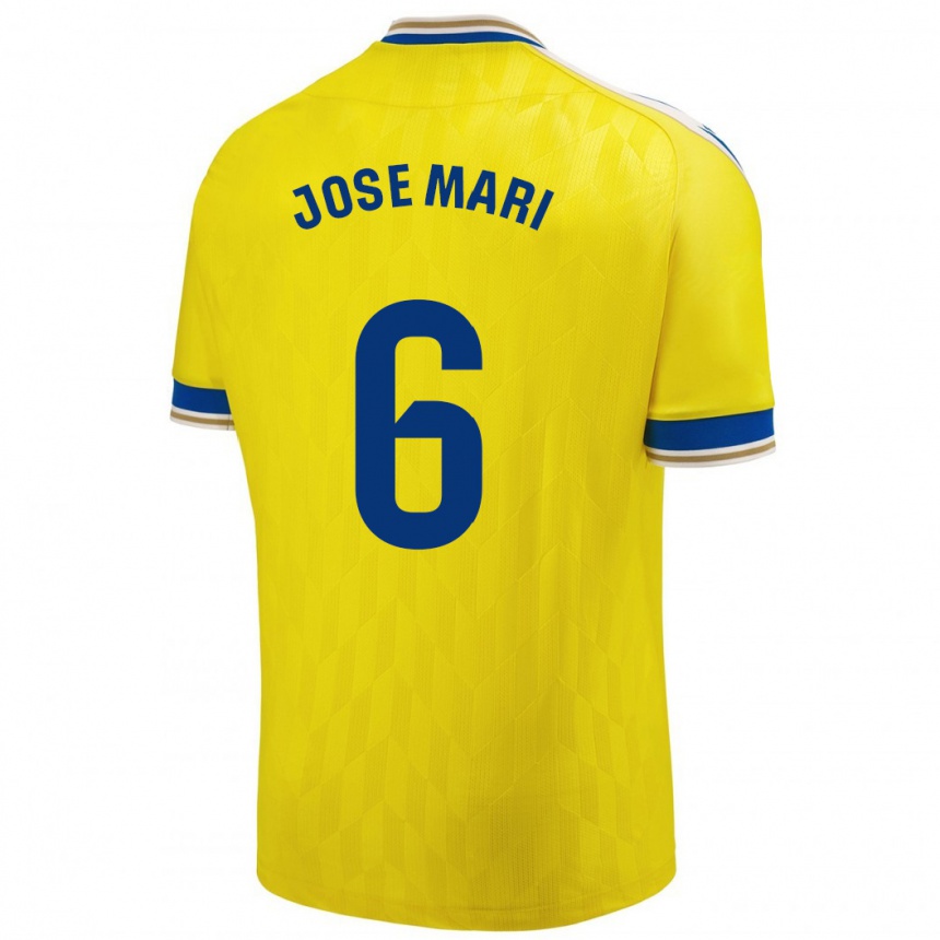 メンズフットボールホセ・マリ#6イエローホームシャツ2023/24ジャージーユニフォーム
