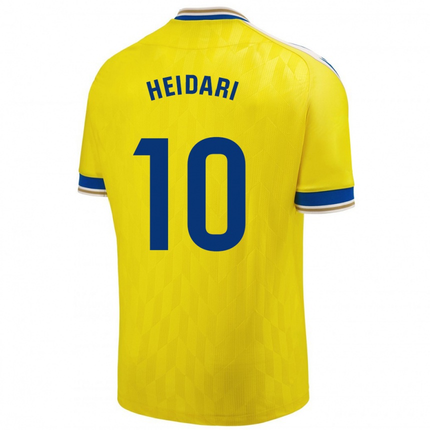 メンズフットボールアルマン・ヘイダリ#10イエローホームシャツ2023/24ジャージーユニフォーム