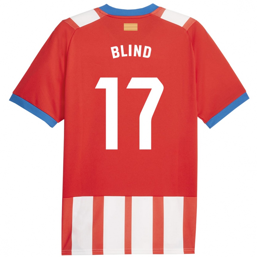 メンズフットボールデイリー・ブリント#17赤白ホームシャツ2023/24ジャージーユニフォーム