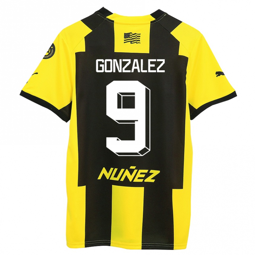 メンズフットボールフランコ・ゴンサレス#9黄 黒ホームシャツ2023/24ジャージーユニフォーム