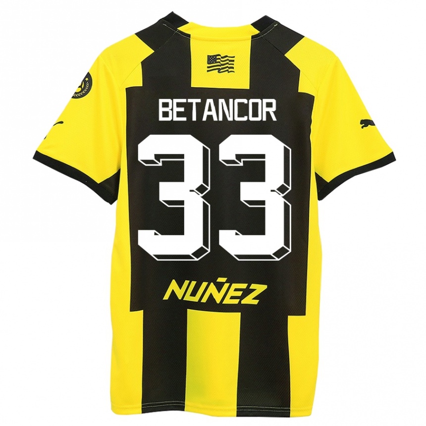 メンズフットボールブルーノ・ベタンコール#33黄 黒ホームシャツ2023/24ジャージーユニフォーム