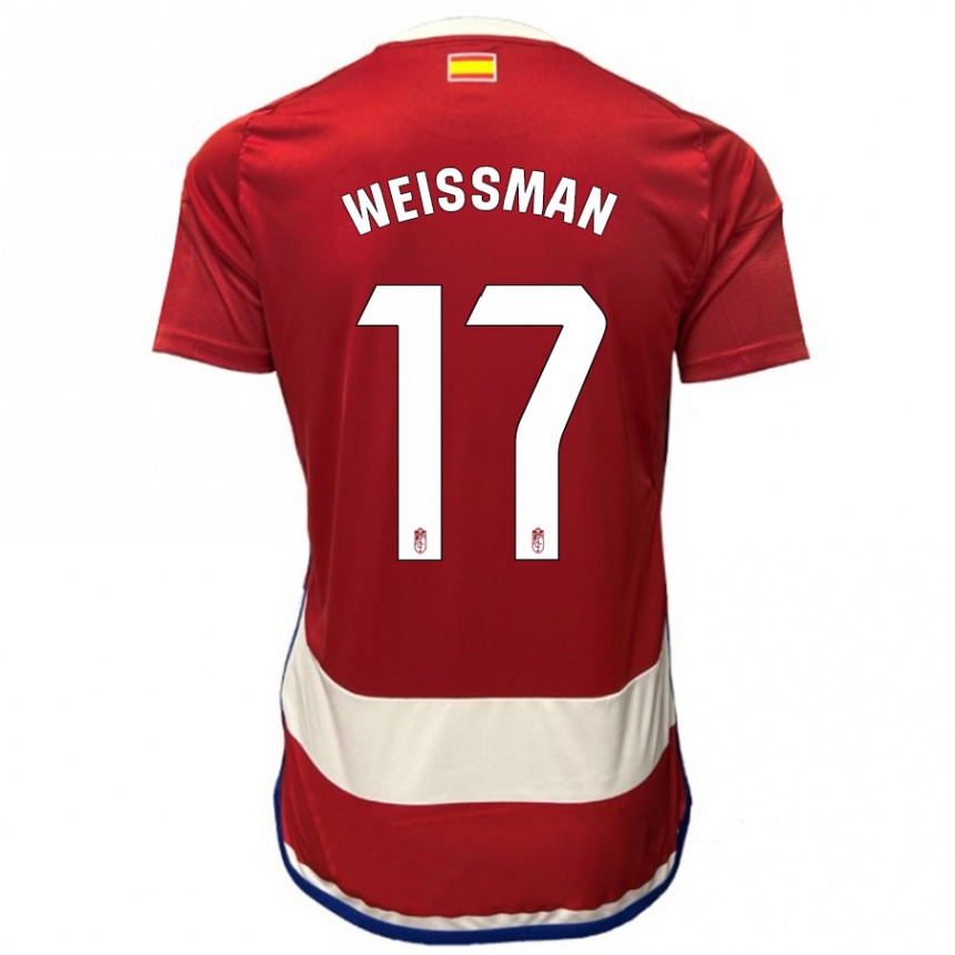 メンズフットボールション・ヴァイスマン#17赤ホームシャツ2023/24ジャージーユニフォーム