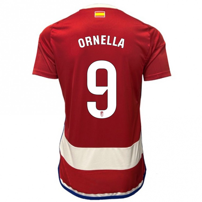 メンズフットボールオルネラ・マリア・ヴィニョーラ・キャボ#9赤ホームシャツ2023/24ジャージーユニフォーム