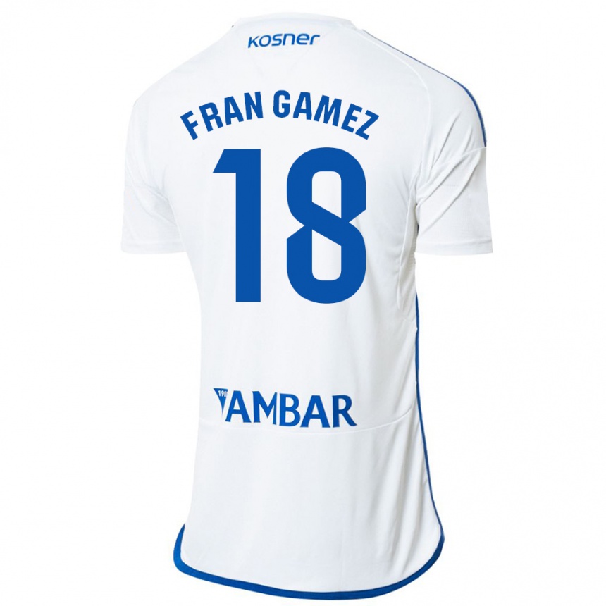 メンズフットボールフラン・ガメス#18白ホームシャツ2023/24ジャージーユニフォーム