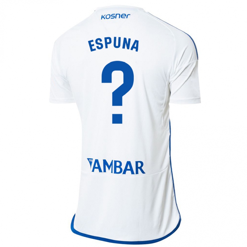 メンズフットボールニコ・エスプーニャ#0白ホームシャツ2023/24ジャージーユニフォーム