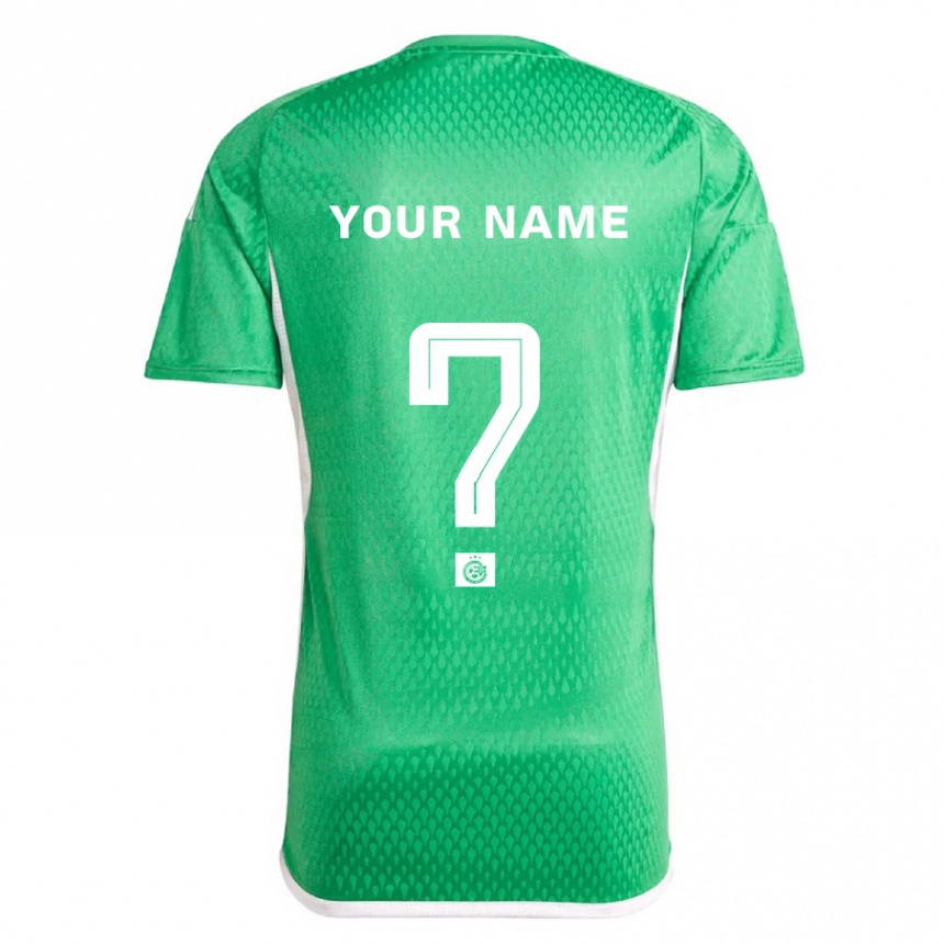 メンズフットボールあなたの名前#0白青ホームシャツ2023/24ジャージーユニフォーム
