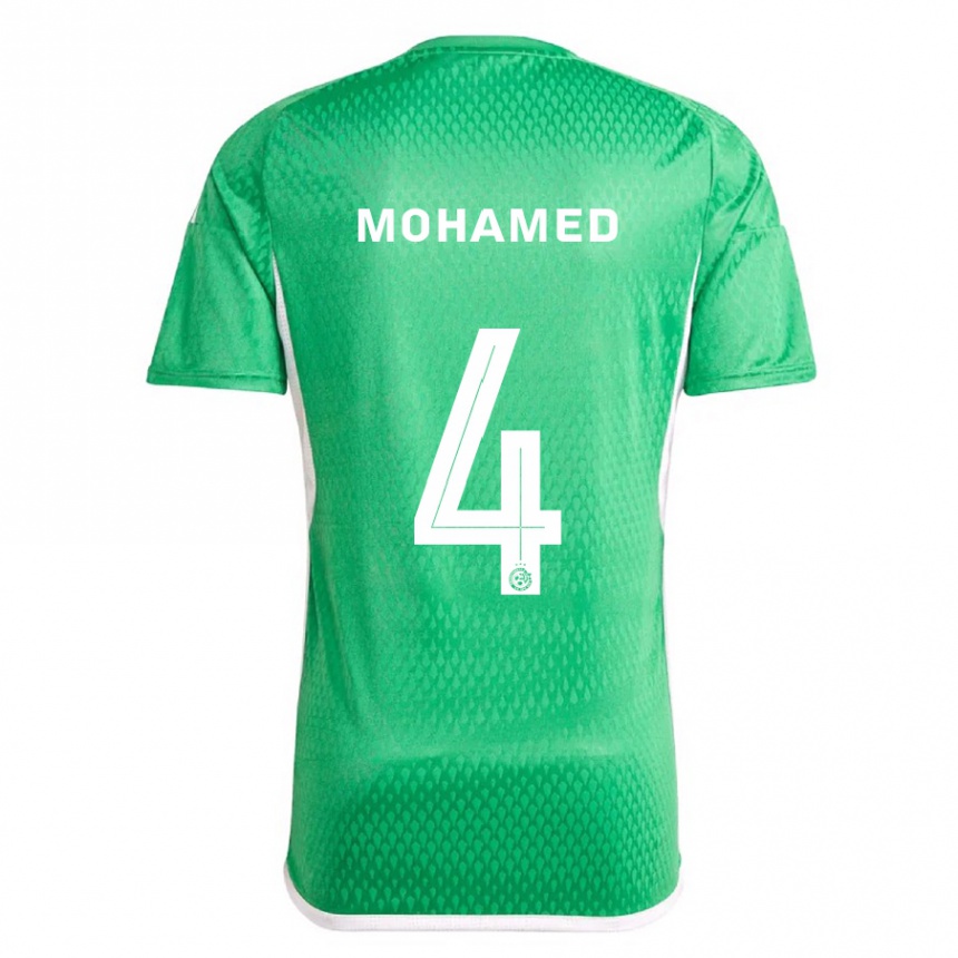 メンズフットボールアリ・モハメド#4白青ホームシャツ2023/24ジャージーユニフォーム