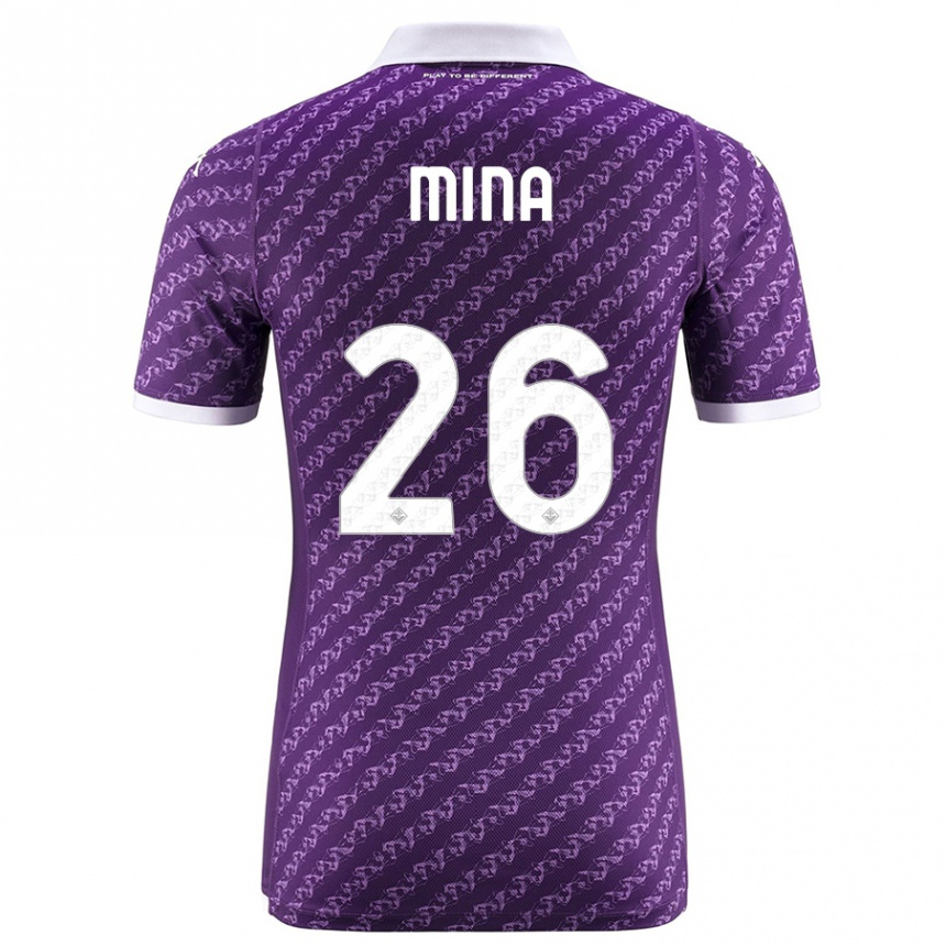 メンズフットボールジェリー・ミナ#26バイオレットホームシャツ2023/24ジャージーユニフォーム