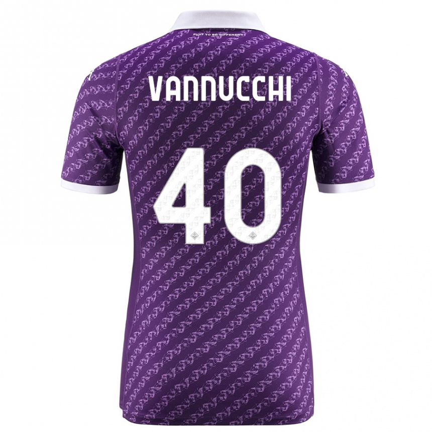 メンズフットボールトンマーゾ・ヴァンヌッキ#40バイオレットホームシャツ2023/24ジャージーユニフォーム