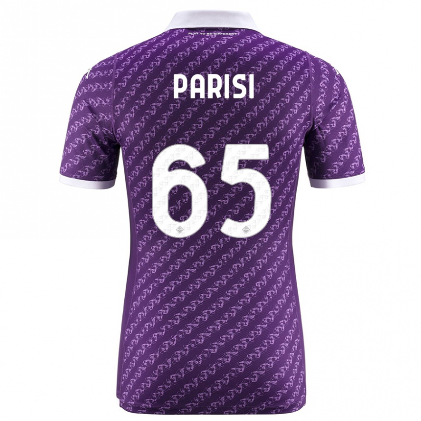 メンズフットボールファビアーノ・パリージ#65バイオレットホームシャツ2023/24ジャージーユニフォーム