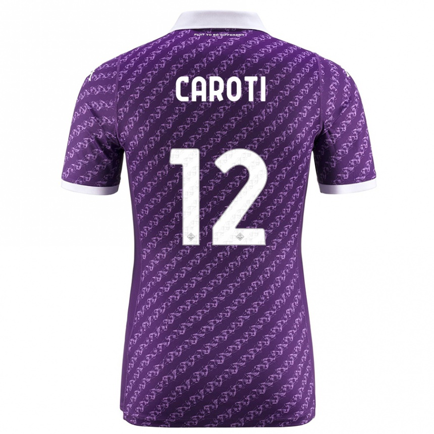 メンズフットボールフィリッポ・カロティ#12バイオレットホームシャツ2023/24ジャージーユニフォーム