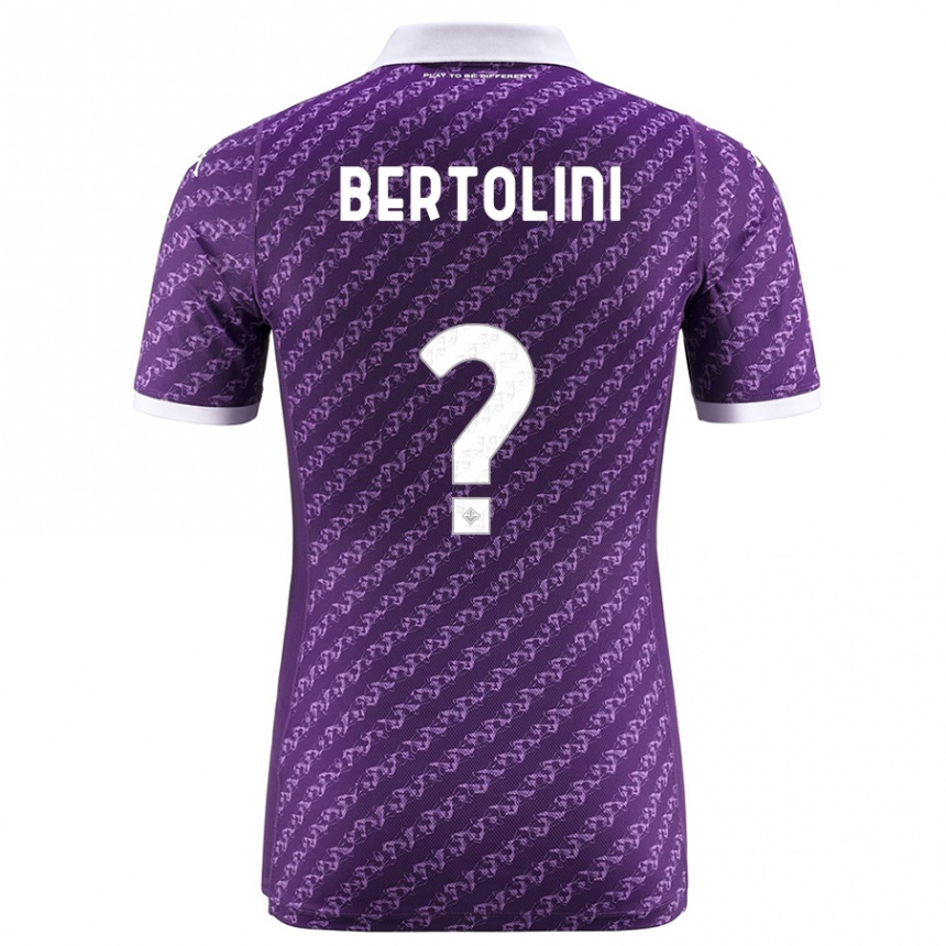 メンズフットボールガブリエレ・ベルトリーニ#0バイオレットホームシャツ2023/24ジャージーユニフォーム