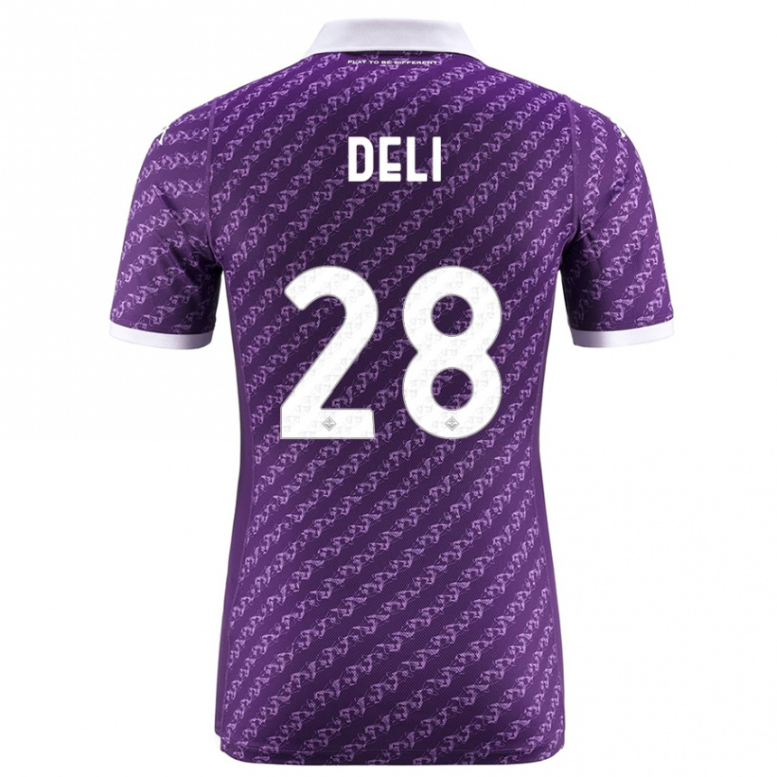 メンズフットボールラポ・デリ#28バイオレットホームシャツ2023/24ジャージーユニフォーム