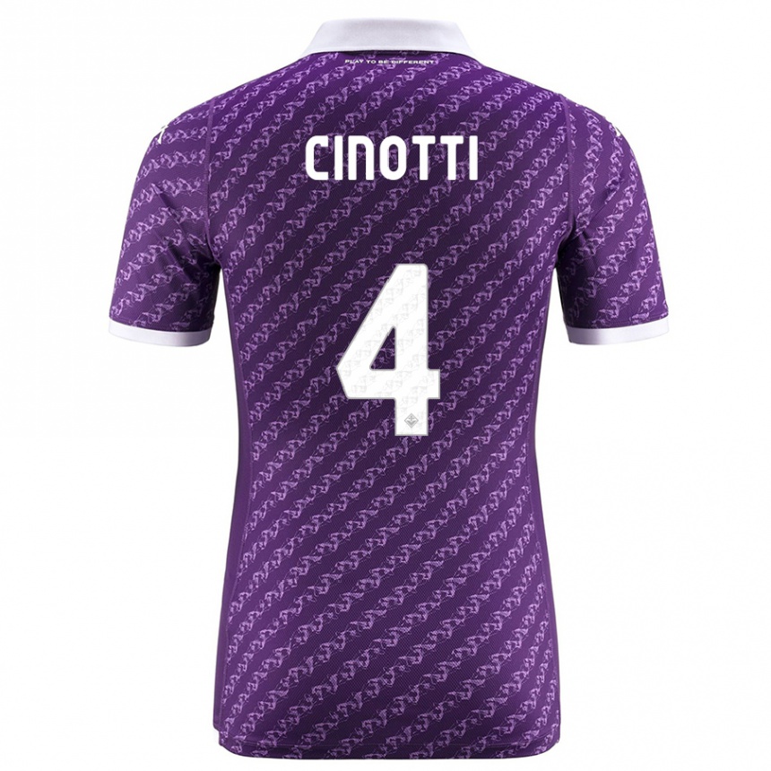 メンズフットボールノルマ・チノッティ#4バイオレットホームシャツ2023/24ジャージーユニフォーム