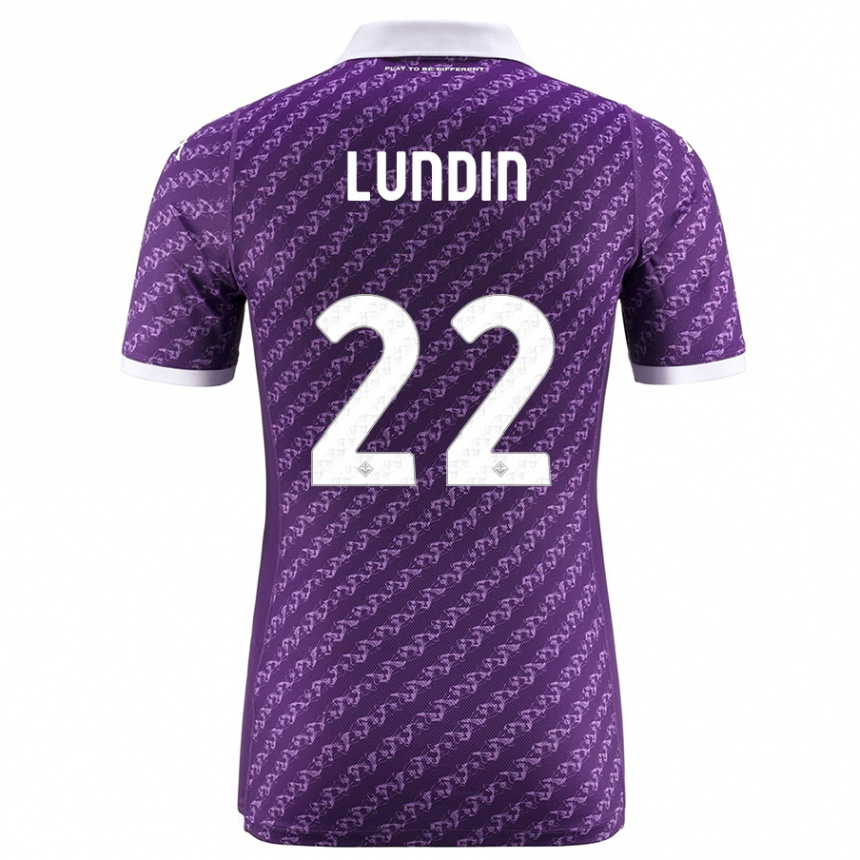 メンズフットボールカーリン・ランディン#22バイオレットホームシャツ2023/24ジャージーユニフォーム