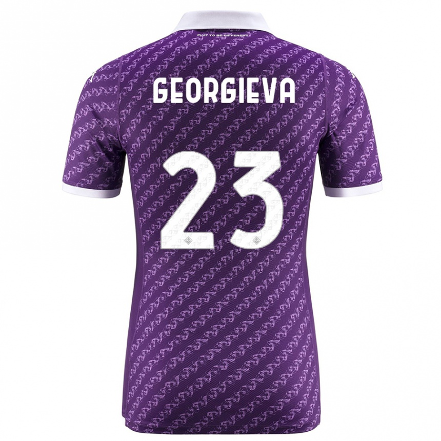 メンズフットボールマリーナ・ゲオルギエヴァ#23バイオレットホームシャツ2023/24ジャージーユニフォーム