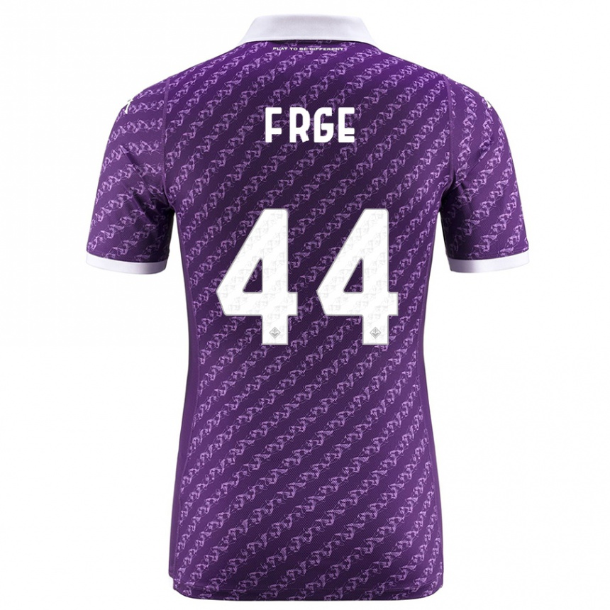 メンズフットボールエマ・フェリー#44バイオレットホームシャツ2023/24ジャージーユニフォーム