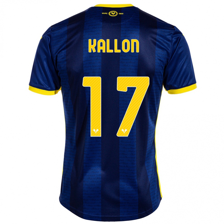 メンズフットボールヤヤ・カロン#17ネイビーホームシャツ2023/24ジャージーユニフォーム