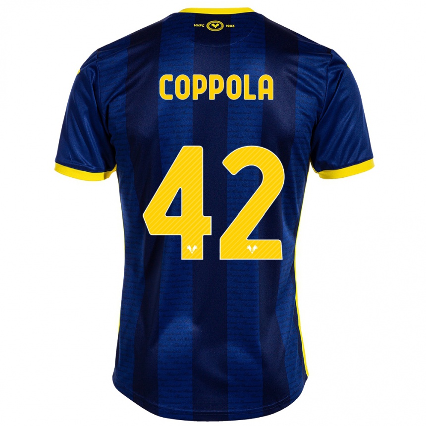 メンズフットボールディエゴ・コッポラ#42ネイビーホームシャツ2023/24ジャージーユニフォーム