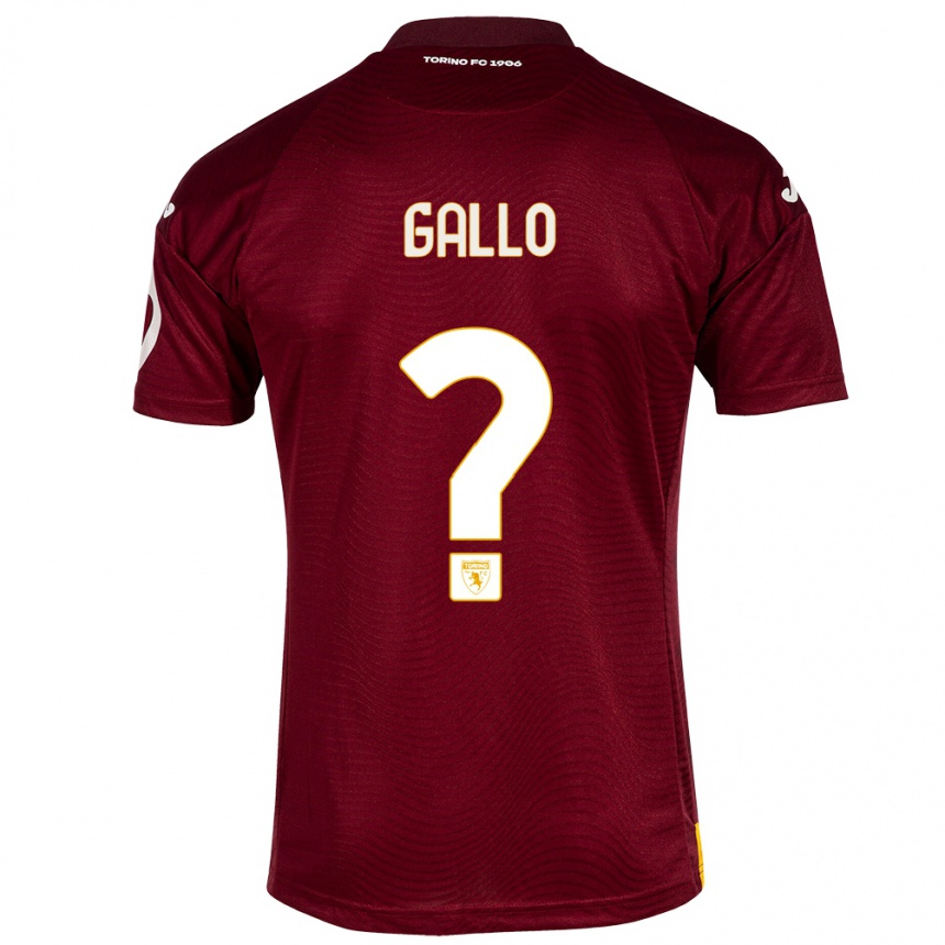 メンズフットボールトーマス・ギャロ#0暗赤色ホームシャツ2023/24ジャージーユニフォーム