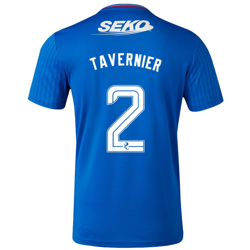 メンズフットボールジェームズ・タヴェルニエ#2青ホームシャツ2023/24ジャージーユニフォーム