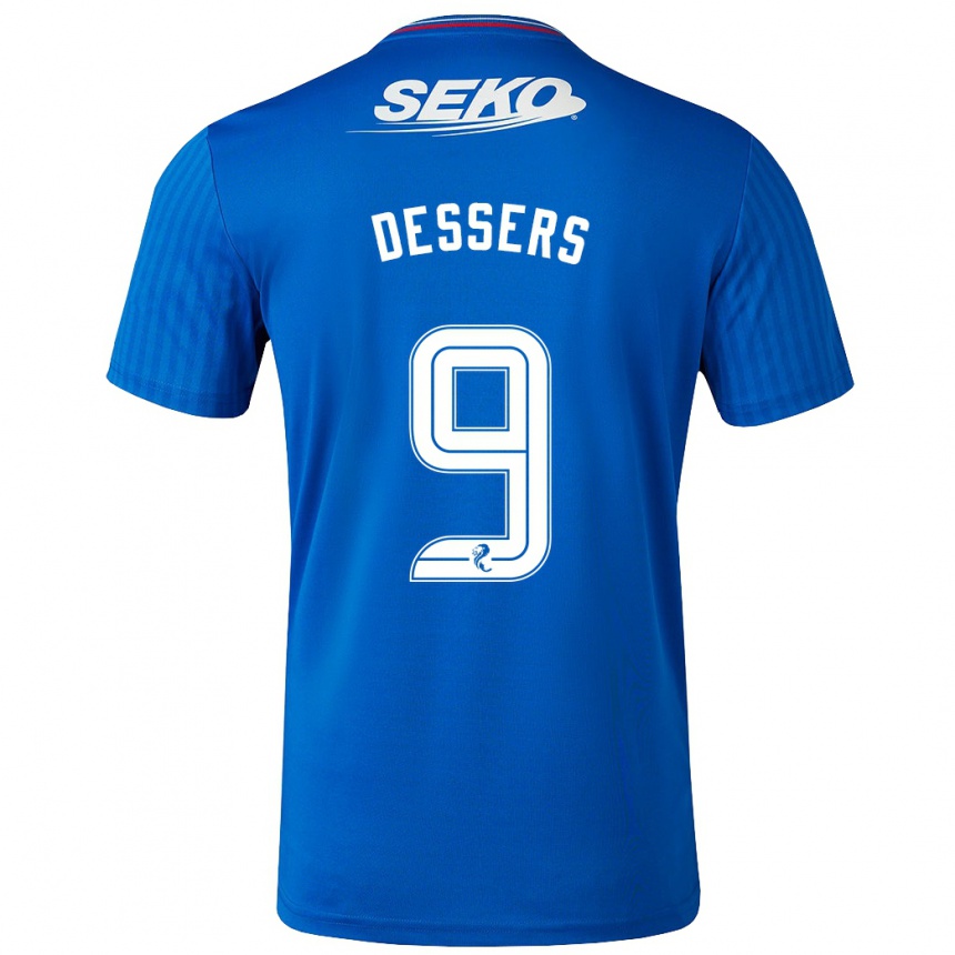 メンズフットボールシリル・デセルス#9青ホームシャツ2023/24ジャージーユニフォーム