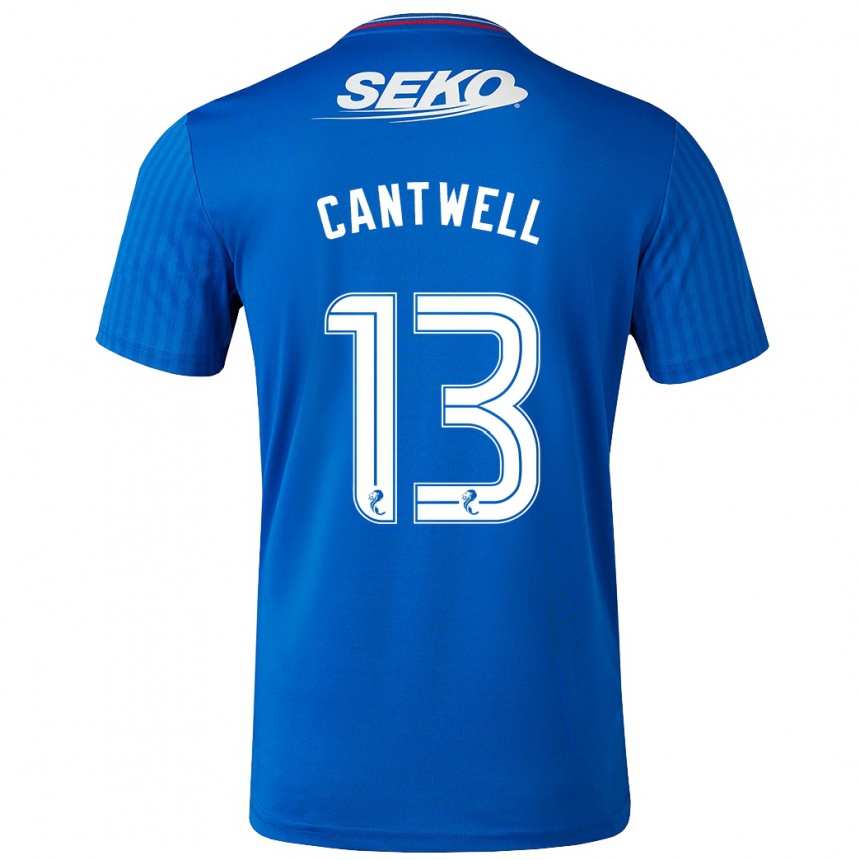 メンズフットボールトッド・キャントウェル#13青ホームシャツ2023/24ジャージーユニフォーム