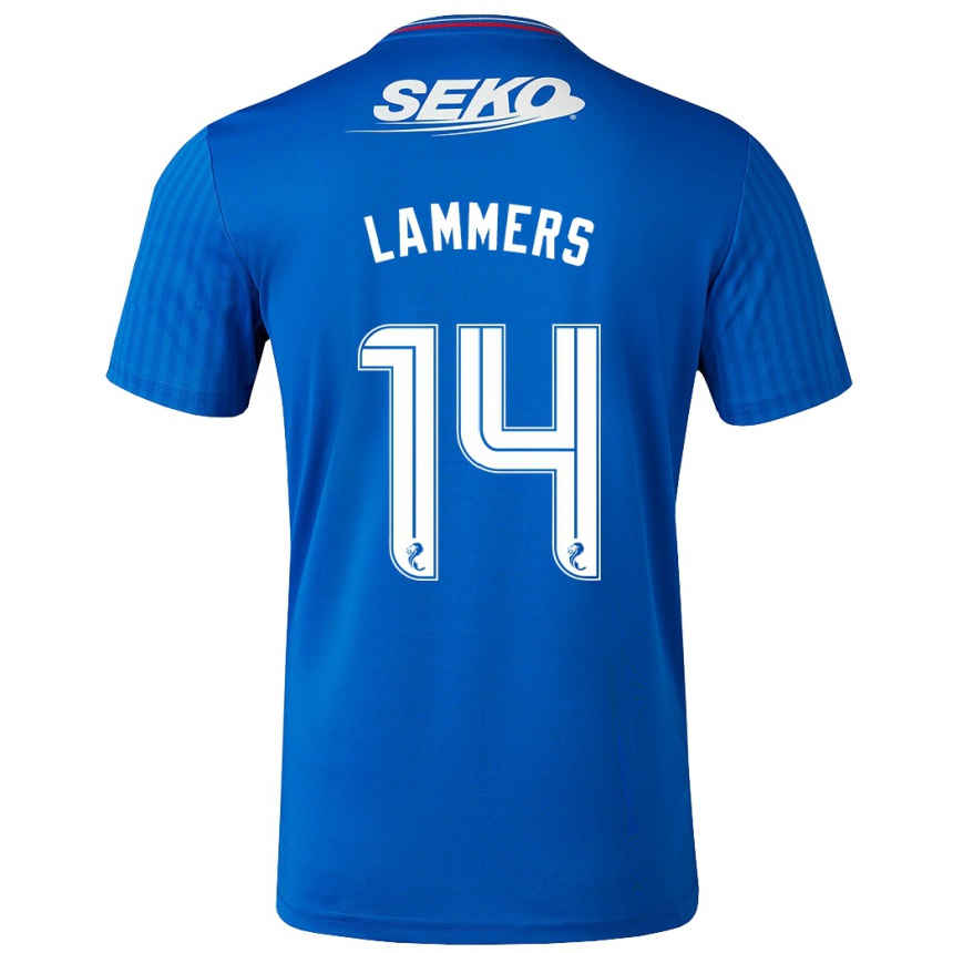 メンズフットボールサム・ラマース#14青ホームシャツ2023/24ジャージーユニフォーム