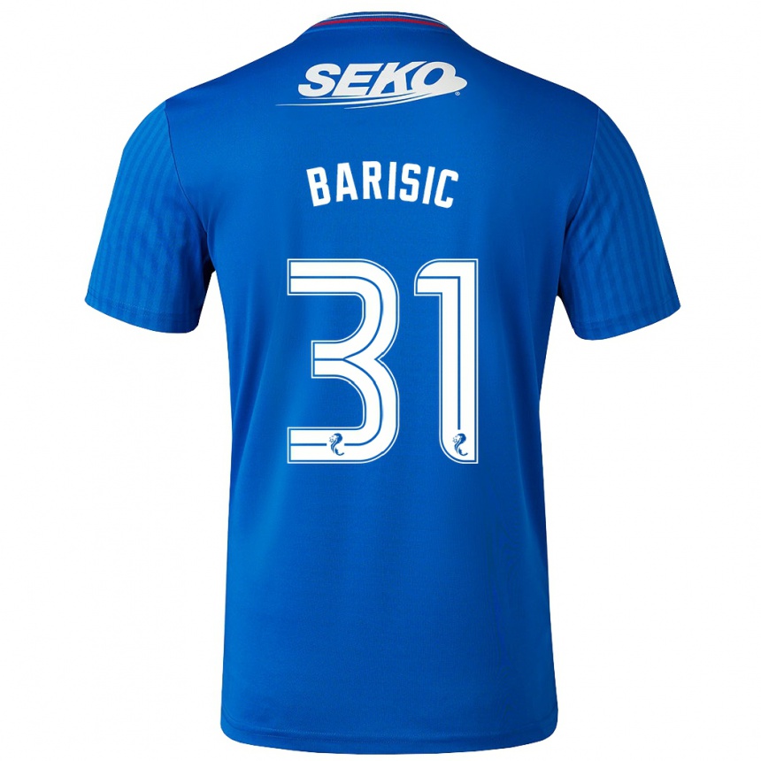 メンズフットボールボルナ・バリシッチ#31青ホームシャツ2023/24ジャージーユニフォーム