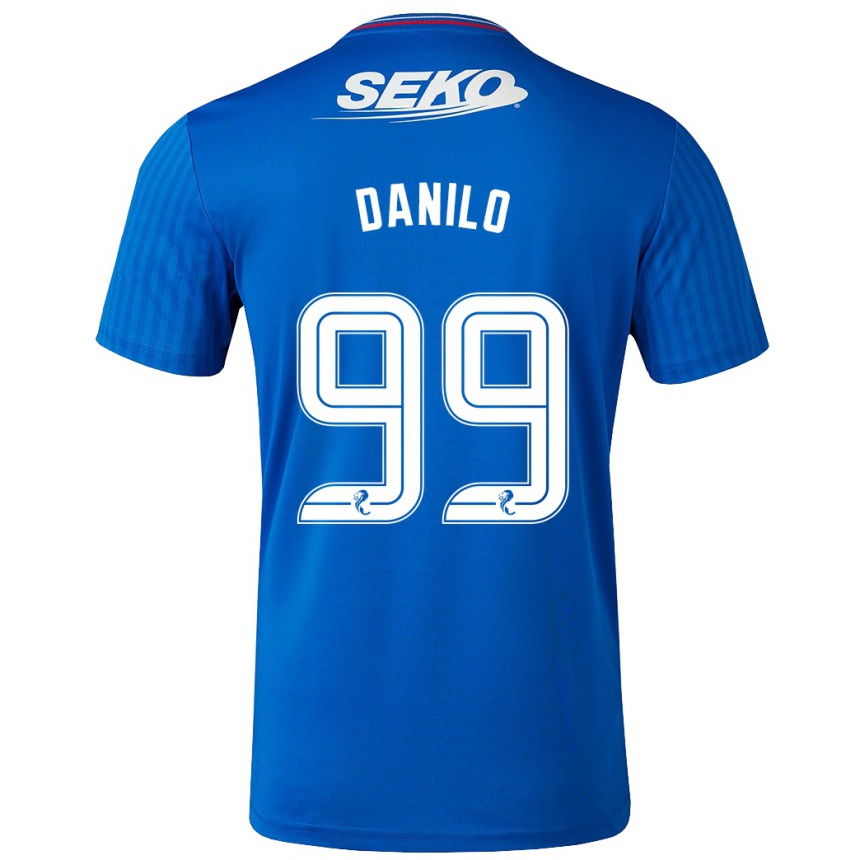 メンズフットボールダニーロ・ルイス・ダ・シウバ#99青ホームシャツ2023/24ジャージーユニフォーム