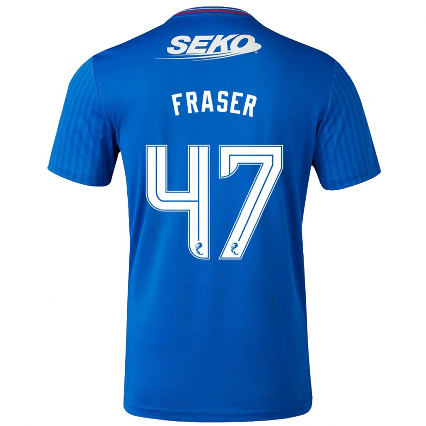 メンズフットボールロビー・フレイザー#47青ホームシャツ2023/24ジャージーユニフォーム