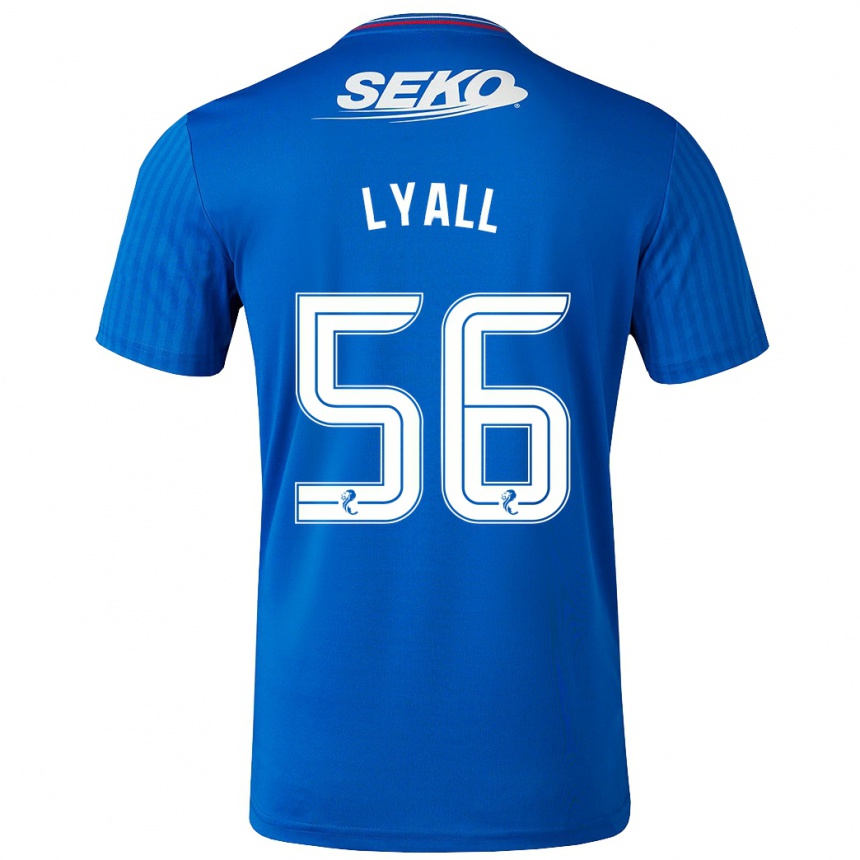 メンズフットボールアーロン・ライアル#56青ホームシャツ2023/24ジャージーユニフォーム