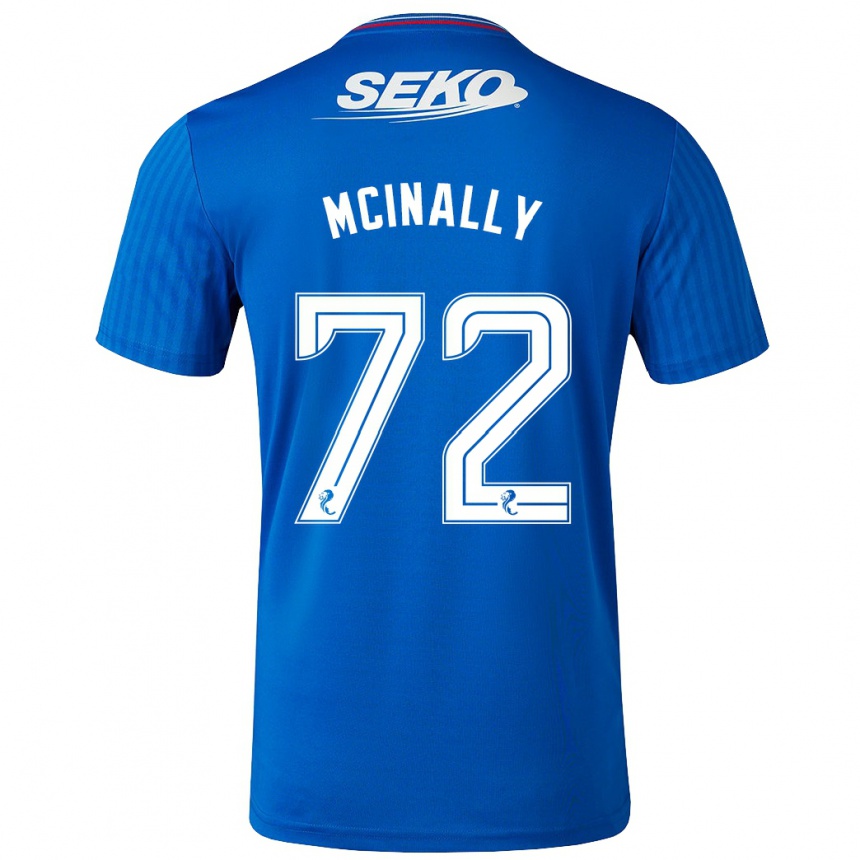メンズフットボールダレン・マキナリー#72青ホームシャツ2023/24ジャージーユニフォーム