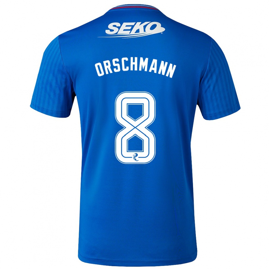 メンズフットボールディナ・オーシュマン#8青ホームシャツ2023/24ジャージーユニフォーム