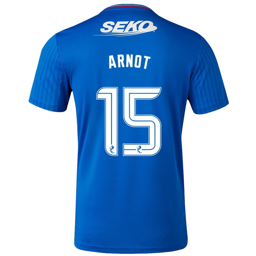 メンズフットボールリジー・アーノット#15青ホームシャツ2023/24ジャージーユニフォーム