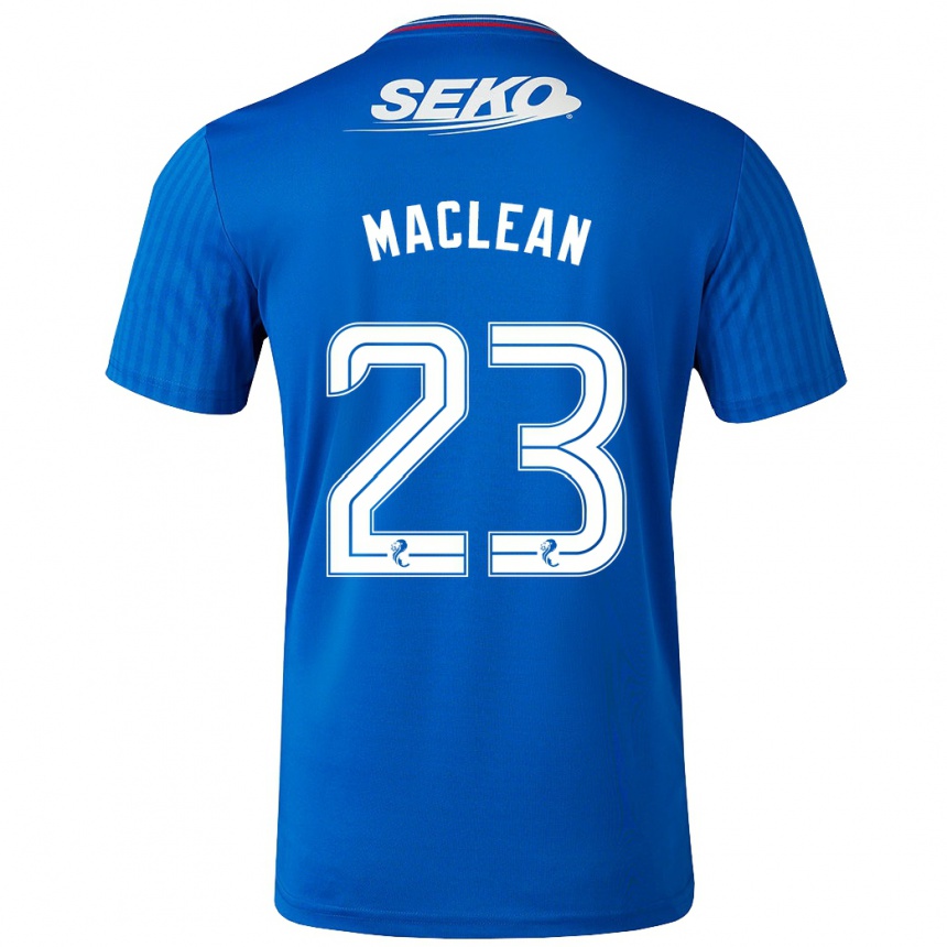 メンズフットボールカースティ・マクリーン#23青ホームシャツ2023/24ジャージーユニフォーム