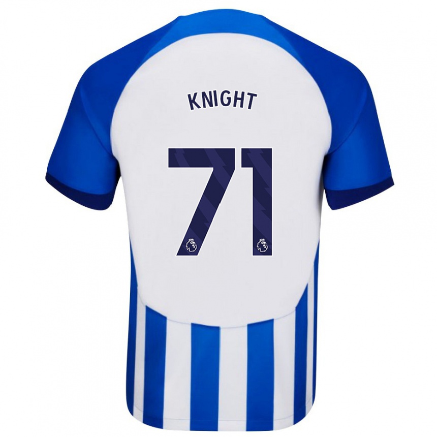メンズフットボールジョー・ナイト#71青ホームシャツ2023/24ジャージーユニフォーム