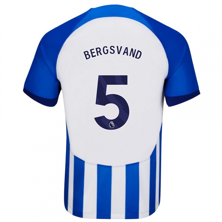 メンズフットボールグーロ・ベルグスヴァント#5青ホームシャツ2023/24ジャージーユニフォーム