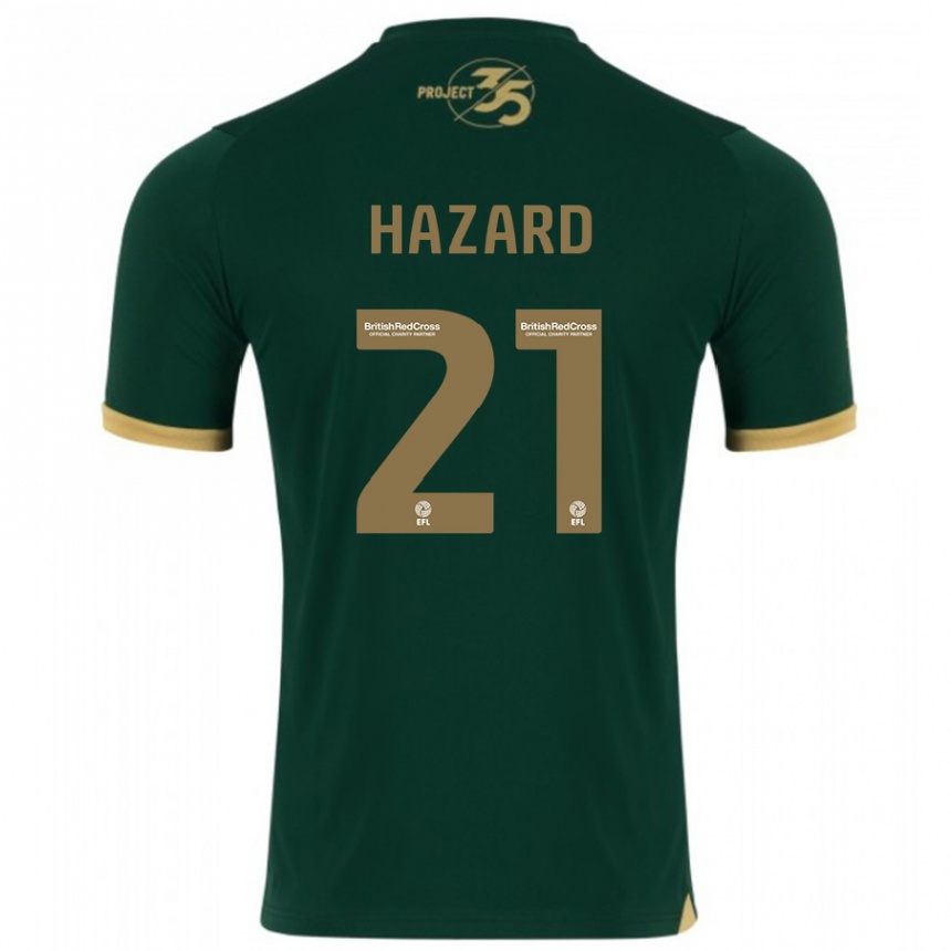 メンズフットボールコナー・ハザード#21緑ホームシャツ2023/24ジャージーユニフォーム