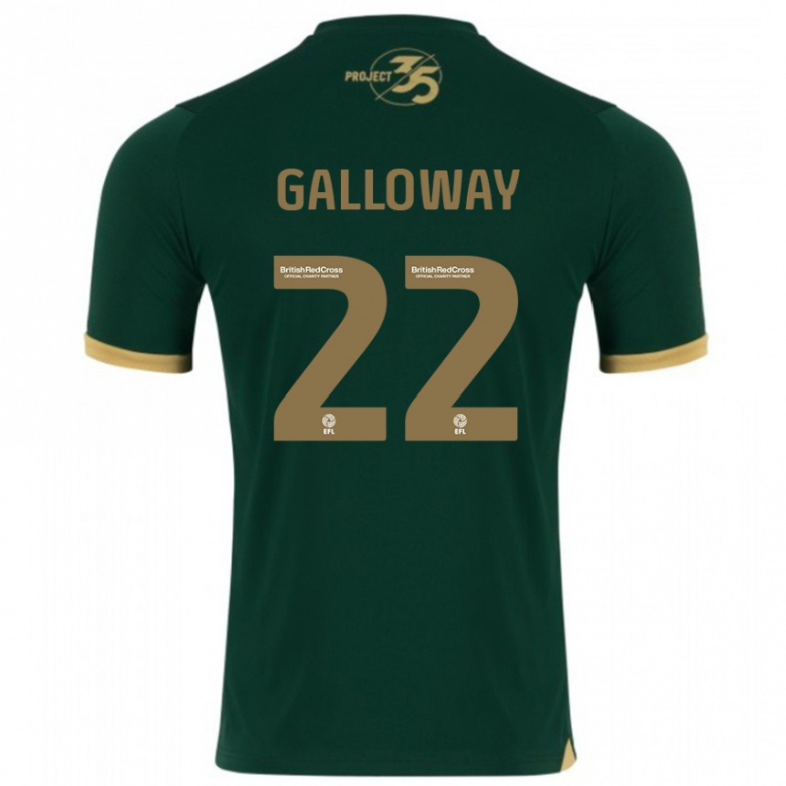 メンズフットボールブレンダン・ギャロウェイ#22緑ホームシャツ2023/24ジャージーユニフォーム