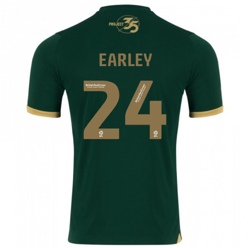 メンズフットボールサクソン・アーリー#24緑ホームシャツ2023/24ジャージーユニフォーム