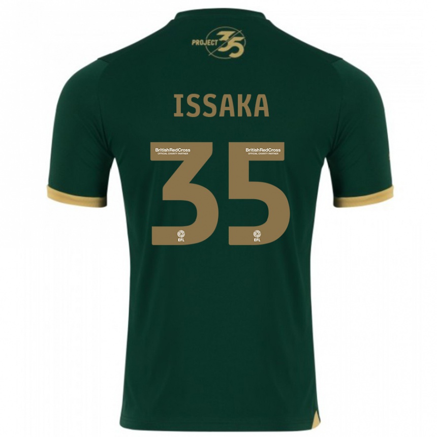 メンズフットボールフレディ・イサッカ#35緑ホームシャツ2023/24ジャージーユニフォーム