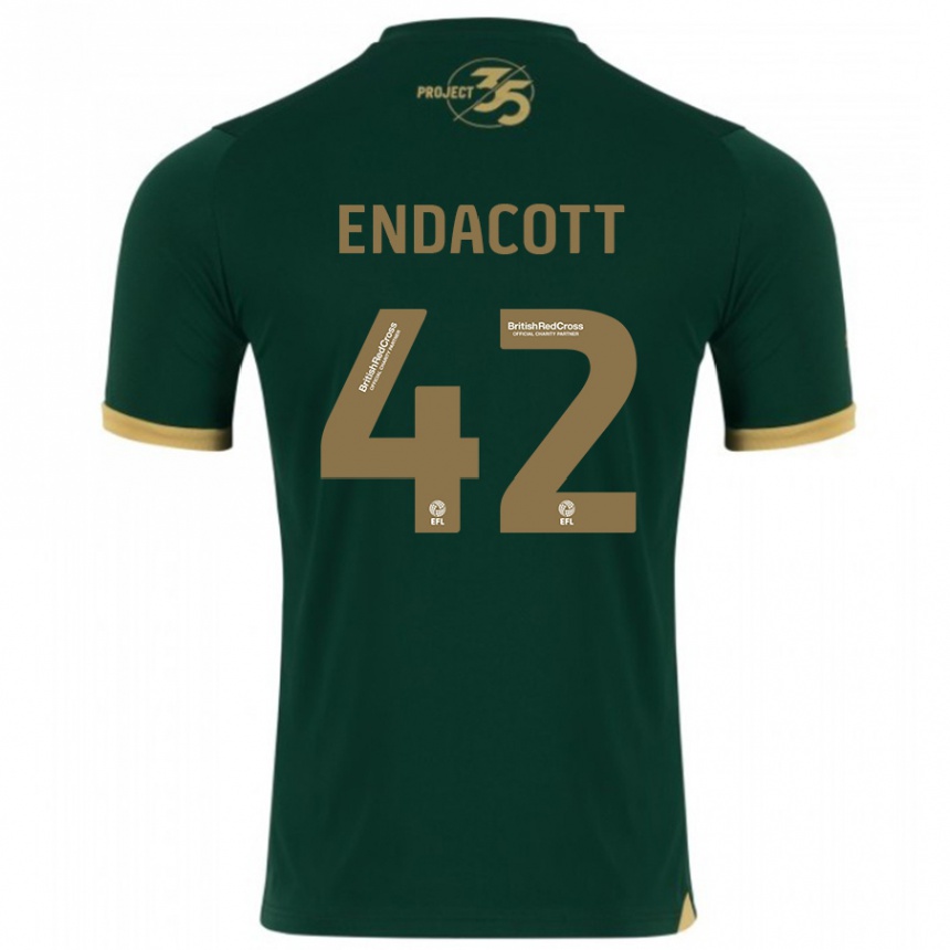 メンズフットボールジャック・エンダコット#42緑ホームシャツ2023/24ジャージーユニフォーム