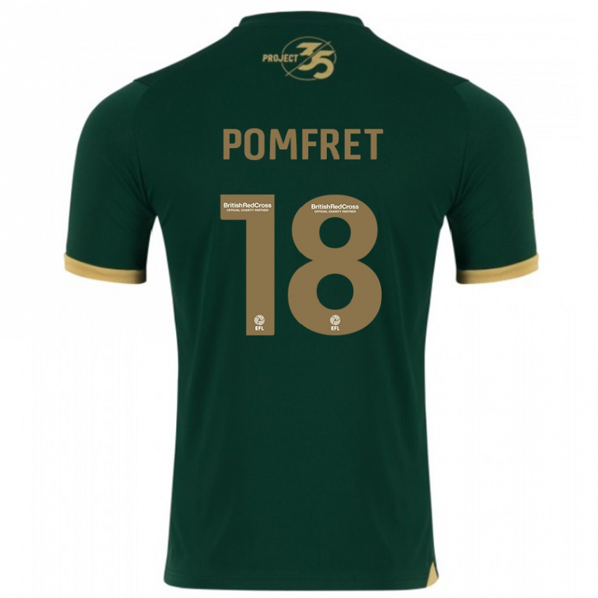 メンズフットボールタヤ・ポムフレット#18緑ホームシャツ2023/24ジャージーユニフォーム