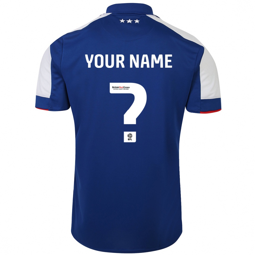 メンズフットボールあなたの名前#0青ホームシャツ2023/24ジャージーユニフォーム