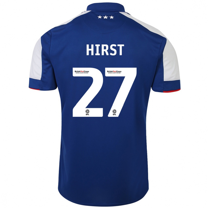 メンズフットボールジョージ・ハースト#27青ホームシャツ2023/24ジャージーユニフォーム