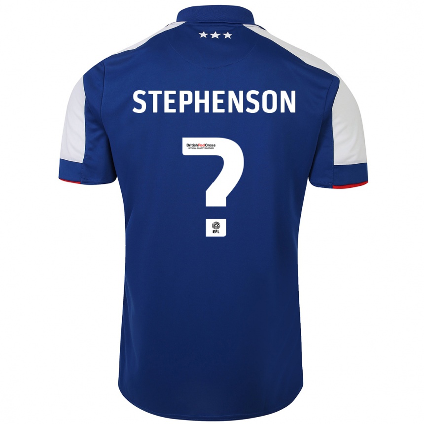 メンズフットボールショーン・スティーブンソン#0青ホームシャツ2023/24ジャージーユニフォーム