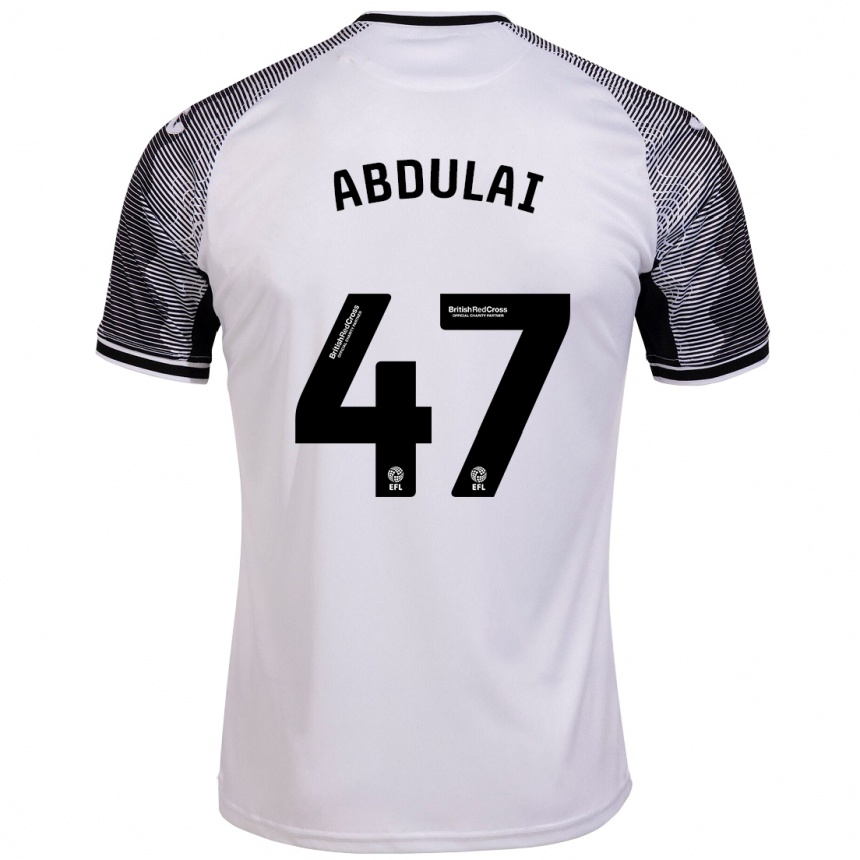 メンズフットボールアジーム・アブドゥライ#47白ホームシャツ2023/24ジャージーユニフォーム