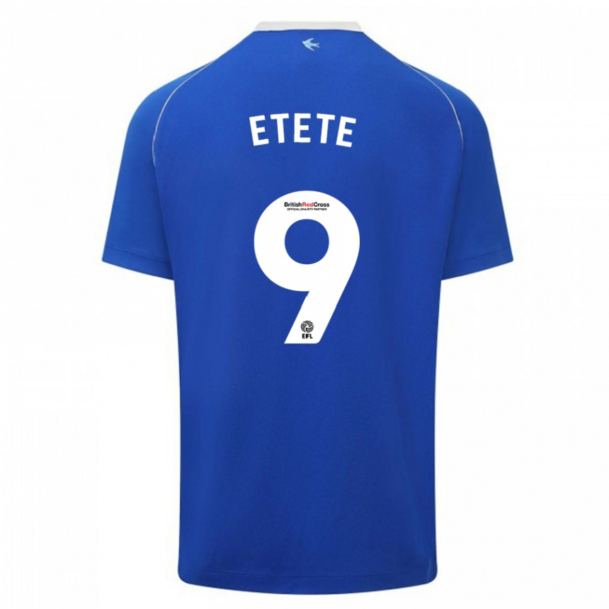 メンズフットボールキオン・エテテ#9青ホームシャツ2023/24ジャージーユニフォーム